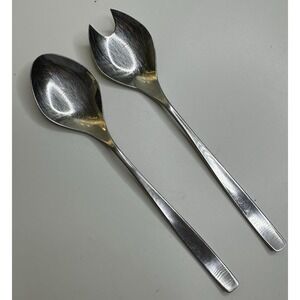 Solingen 18/8 De Luxe Serving Spoon Spork Stainless Flatware Set 2 MCM